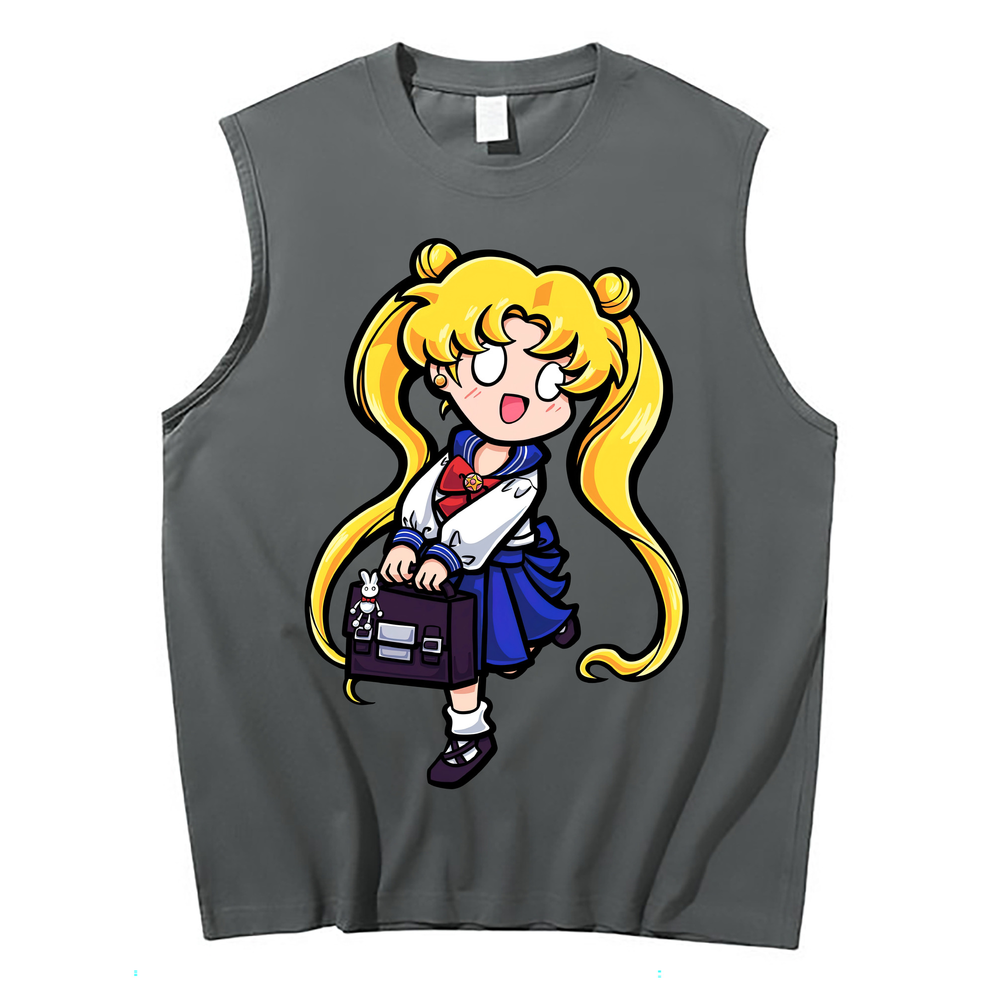 （画像用） 美少女戦士セーラームーン 愛野 美奈子 あいの みなこ Sailor Moon Aino Minako コットン100％タンクトップ（フロントプリント）